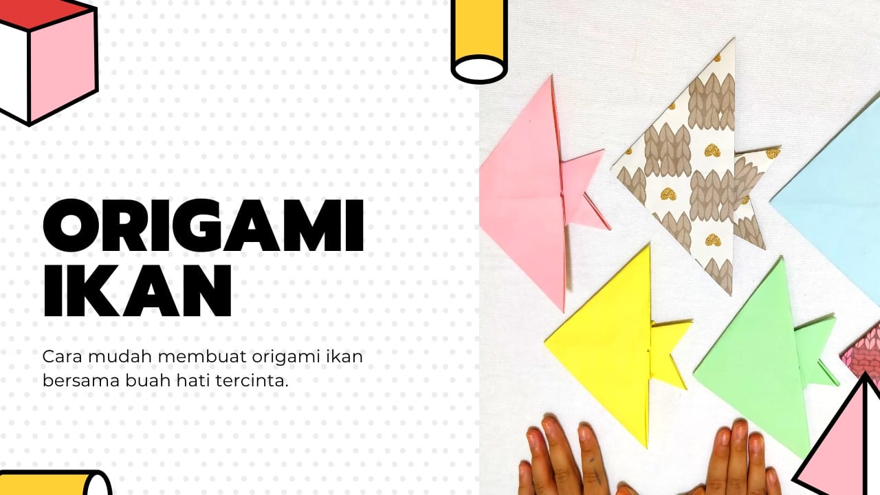 cara membuat origami ikan